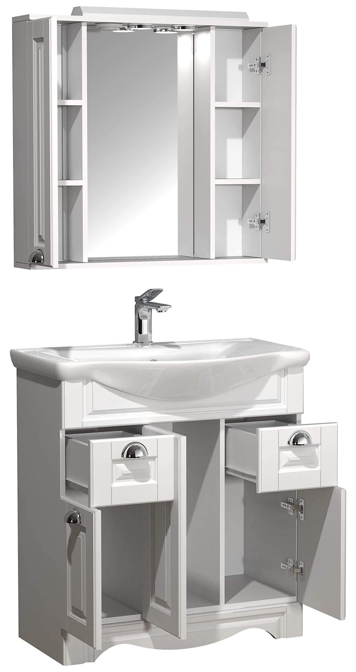 vcm-badm-bel-waschtisch-wei-75x152-cm-5-t-ren-6-f-cher-2-schubladen-keramik-wasc image 3