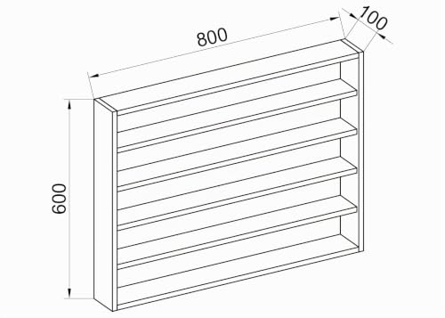 vcm-h-ngeschrank-wei-honig-eiche-80-x-10-x-60-cm-5-f-cher-wandregal image 7