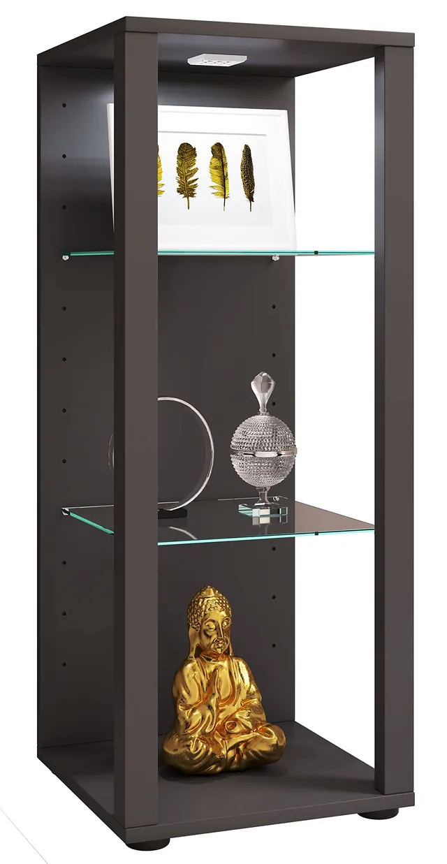 vcm-standvitrine-floka-pr-sentationsvitrine-35-x-35-x-90-cm-mit-3-offenen-f-cher image 1