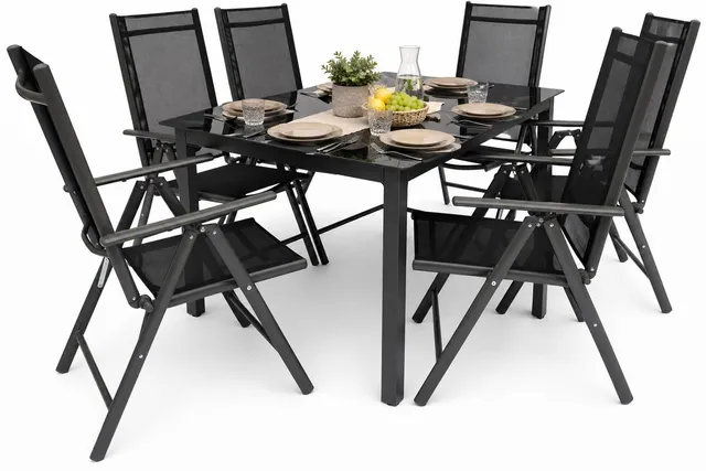 vcm-7-teiliges-gartenm-bel-set-140-sw-aluminium-sitzgruppe-1-tisch-140x80-cm-6-k image 1