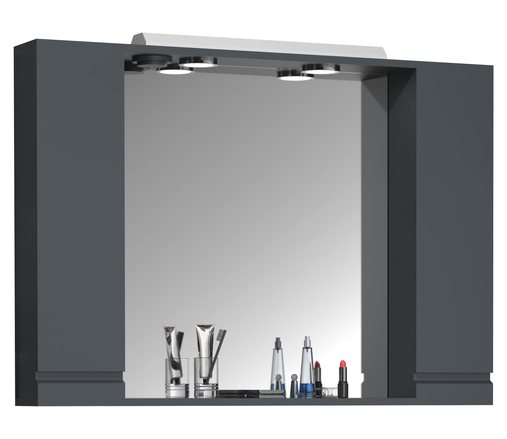 vcm-badm-bel-spiegelschrank-anthrazit-100-x-14-x-71-cm-mit-2-dreht-ren-und-3-f-c image 1