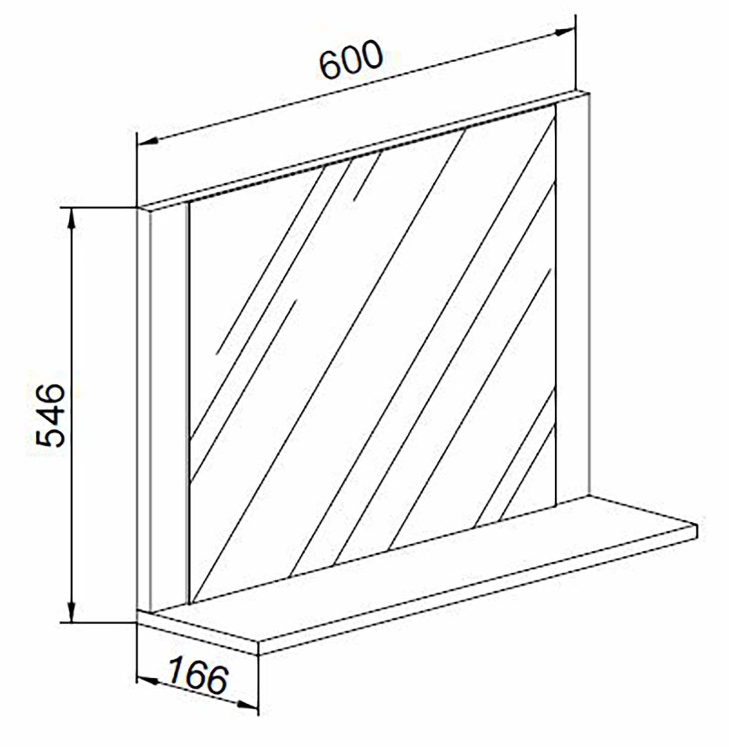 vcm-badspiegel-lendas-honig-eiche-rahmenloser-wandspiegel-mit-ablage-55x60x17-cm image 3