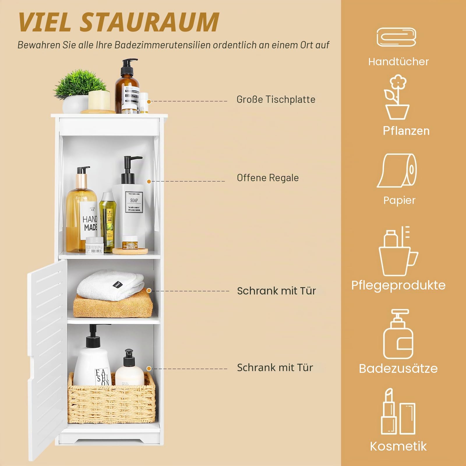 oudie-badezimmerschrank-schmal-pvc-rollladent-ren-3-f-cher-wei image 4