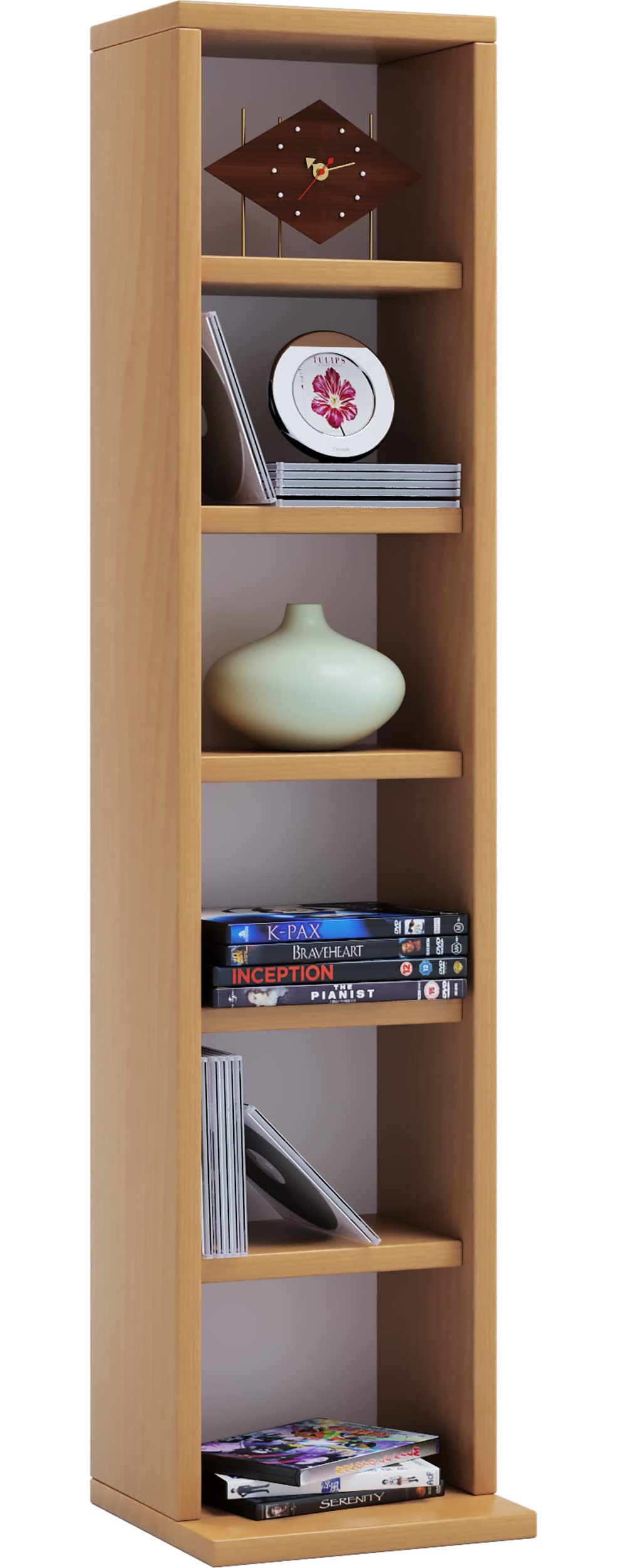 vcm-standregal-anthrazit-honig-eiche-21x20x92-cm-6-f-cher-holzwerkstoff image 7