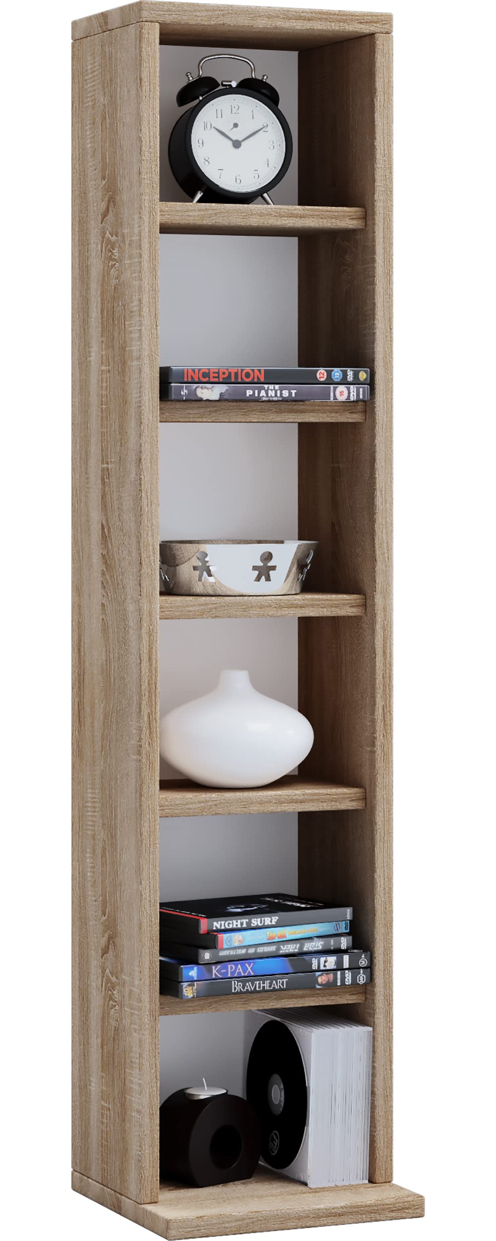 vcm-standregal-anthrazit-honig-eiche-21x20x92-cm-6-f-cher-holzwerkstoff image 6