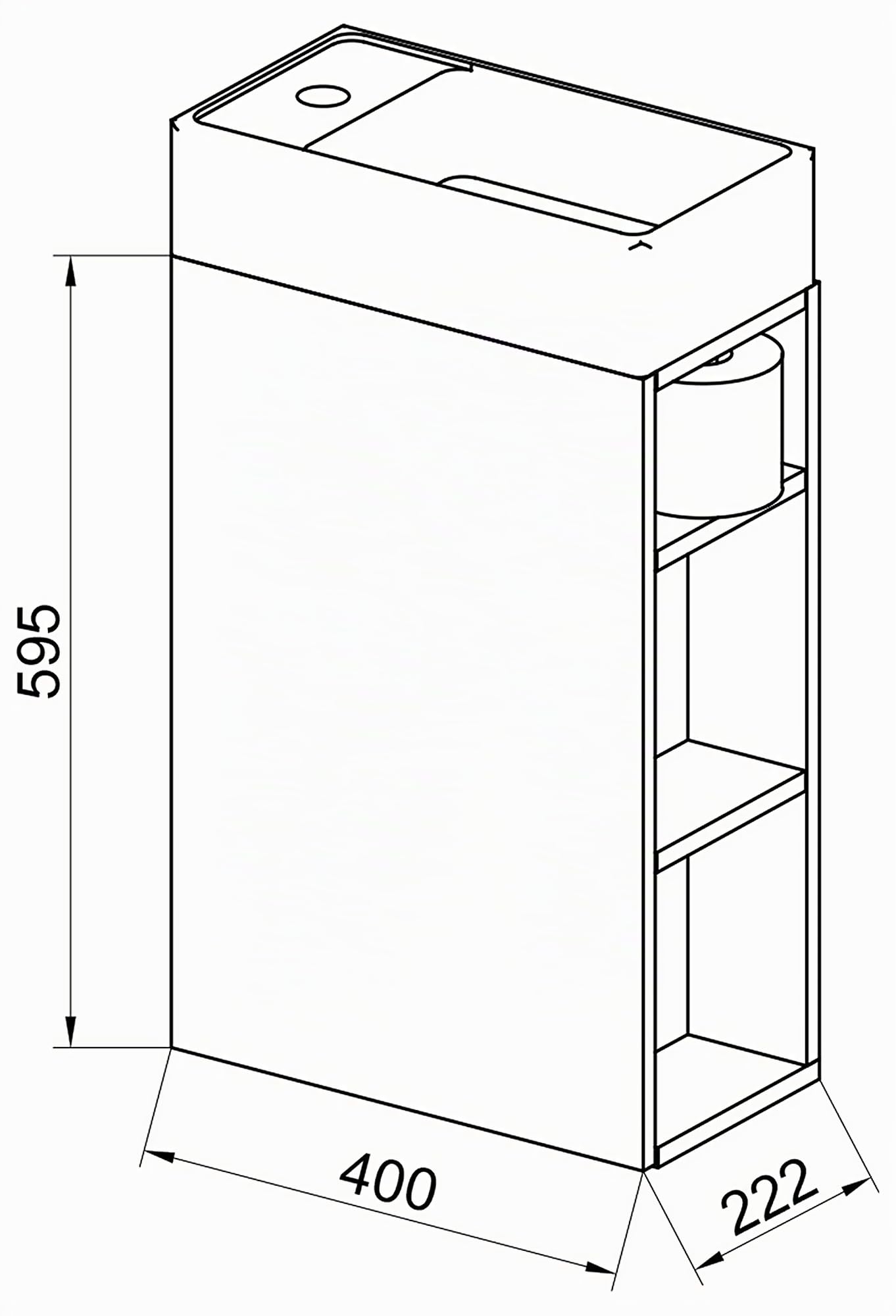 vcm-badm-bel-waschtisch-anthrazit-40x70-cm-1-t-r-4-f-cher-keramik-waschbecken image 3