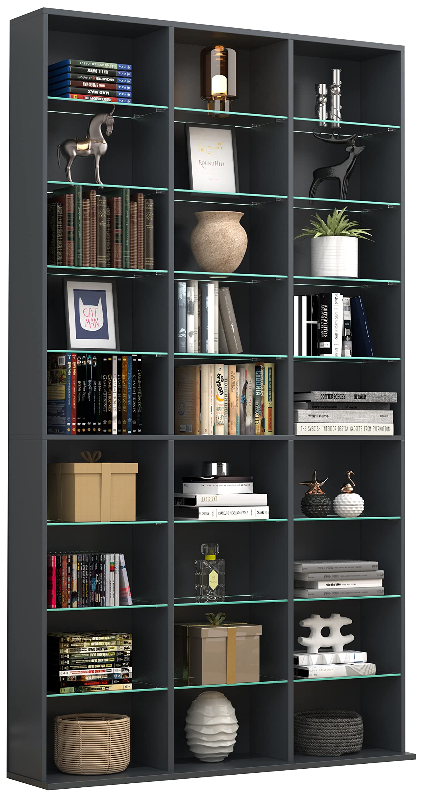 vcm-holz-cd-dvd-standregal-zilas-xl-b-cherregal-raumteiler-glas-27-f-cher image 1