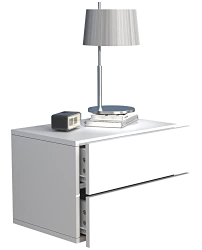 vcm-nachttisch-usal-wei-45-x-32-x-30-cm-wandmontage-2-schubladen image 8