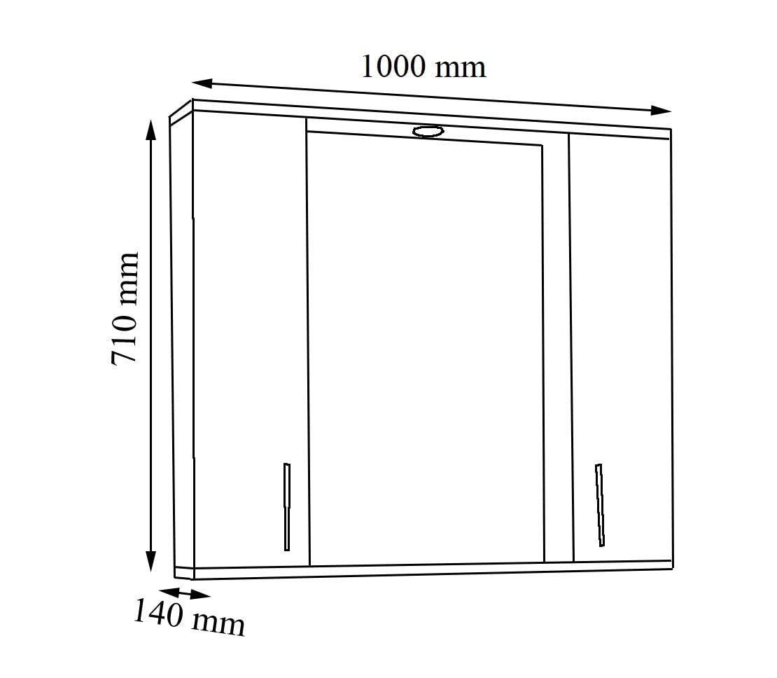vcm-badm-bel-spiegelschrank-anthrazit-100-x-14-x-71-cm-mit-2-dreht-ren-und-3-f-c image 2