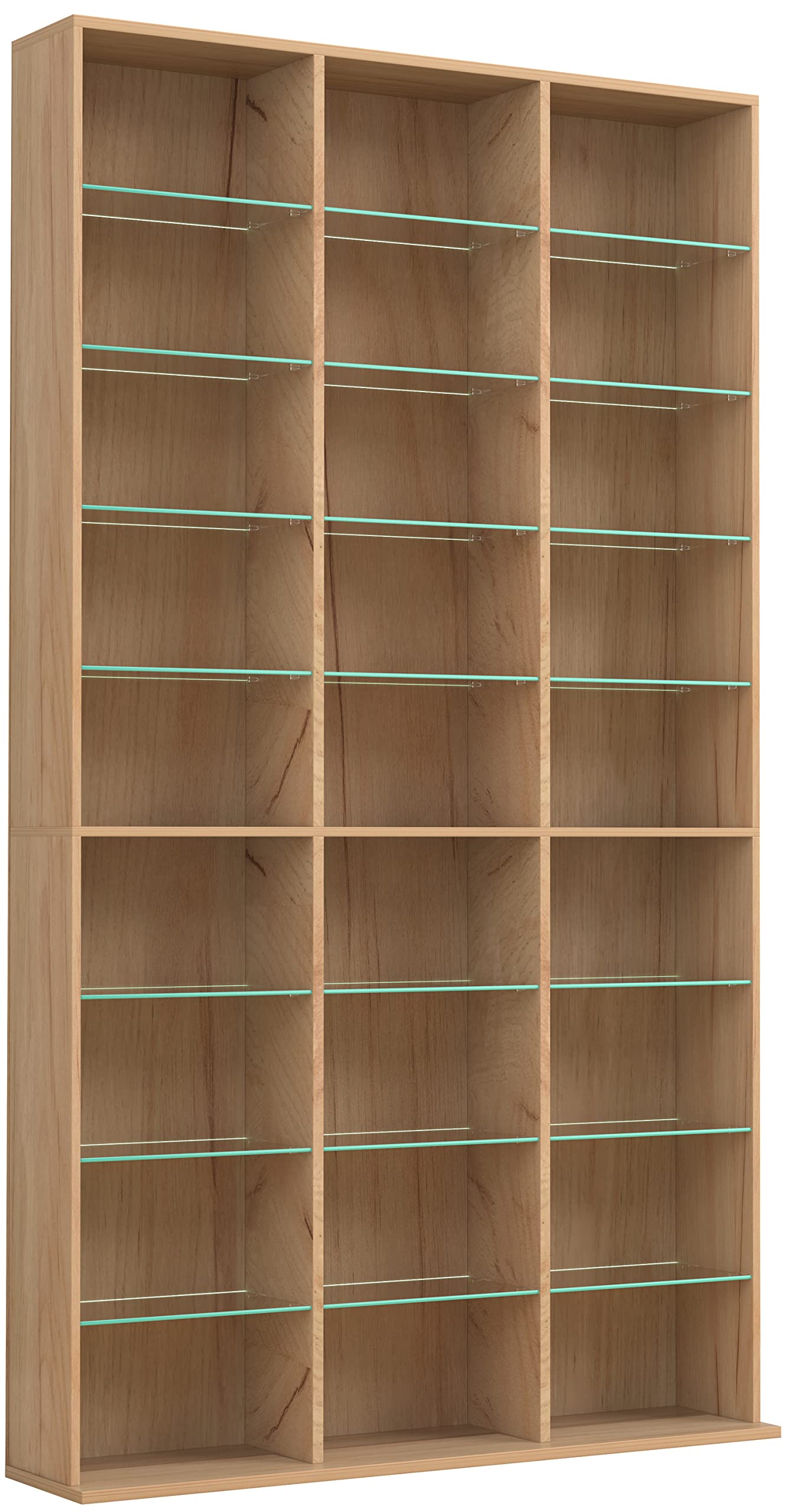 vcm-zilas-xl-cd-dvd-standregal-b-cherregal-raumteiler-glas-27-f-cher-1080-cds image 3