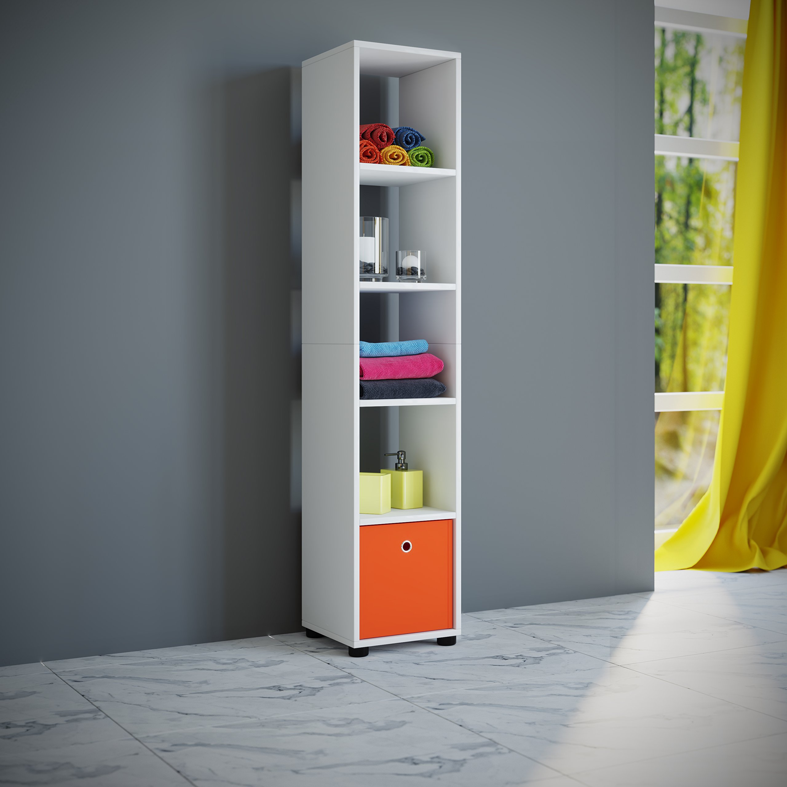 vcm-standregal-wei-31x30x152-cm-5-f-cher-holzwerkstoff-b-cherregal image 2