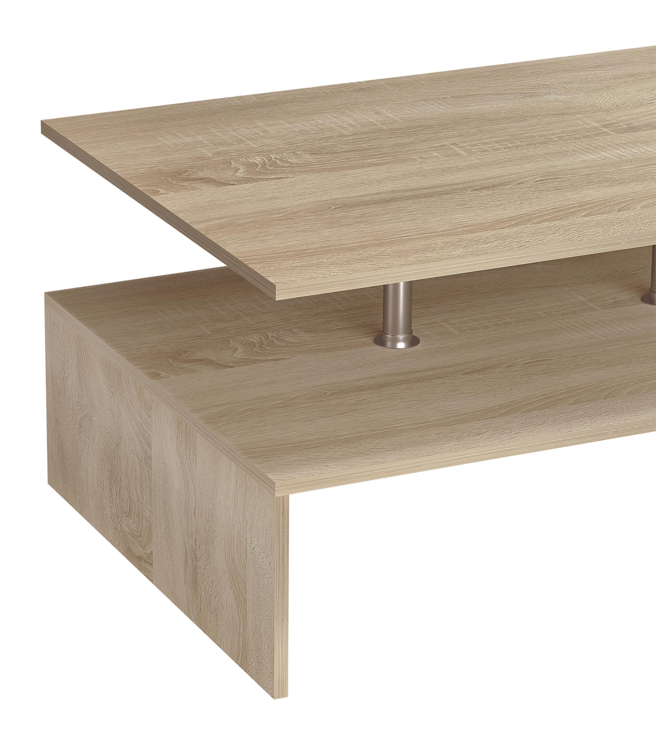 vcm-couchtisch-sonoma-eiche-90x60x42-cm-1-fach-holzwerkstoff-sofatisch image 4