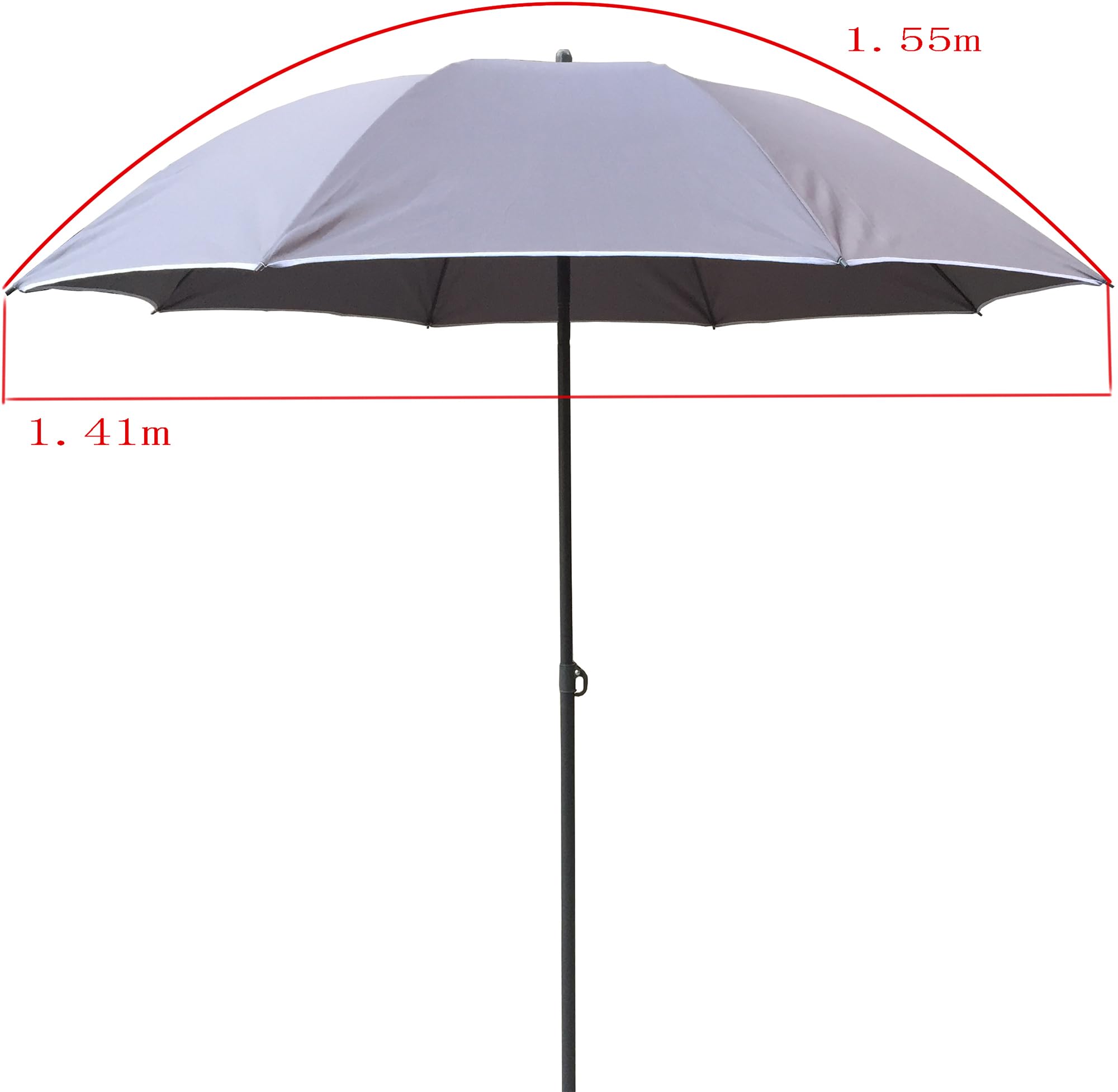 vcm-dasano-sonnenschirm-strandschirm-balkonschirm-rund-uv-schutz-160-cm-taupe image 7