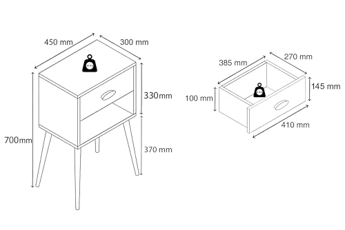 vcm-singol-xl-nachttisch-wei-honig-eiche-45x30x70-cm-1-schublade-skandinavisches image 7