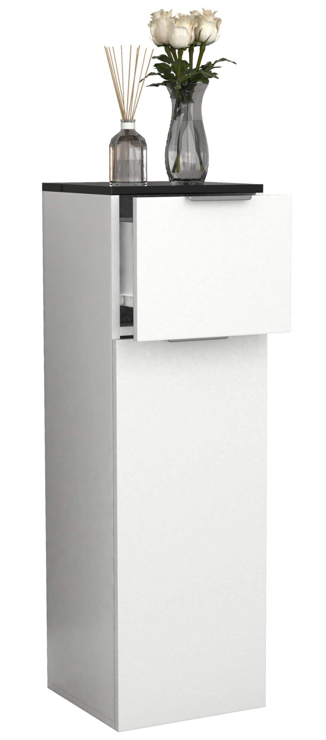 vcm-donali-midischrank-badm-bel-30x30x95-cm-1-dreht-r-1-schublade-wei image 6