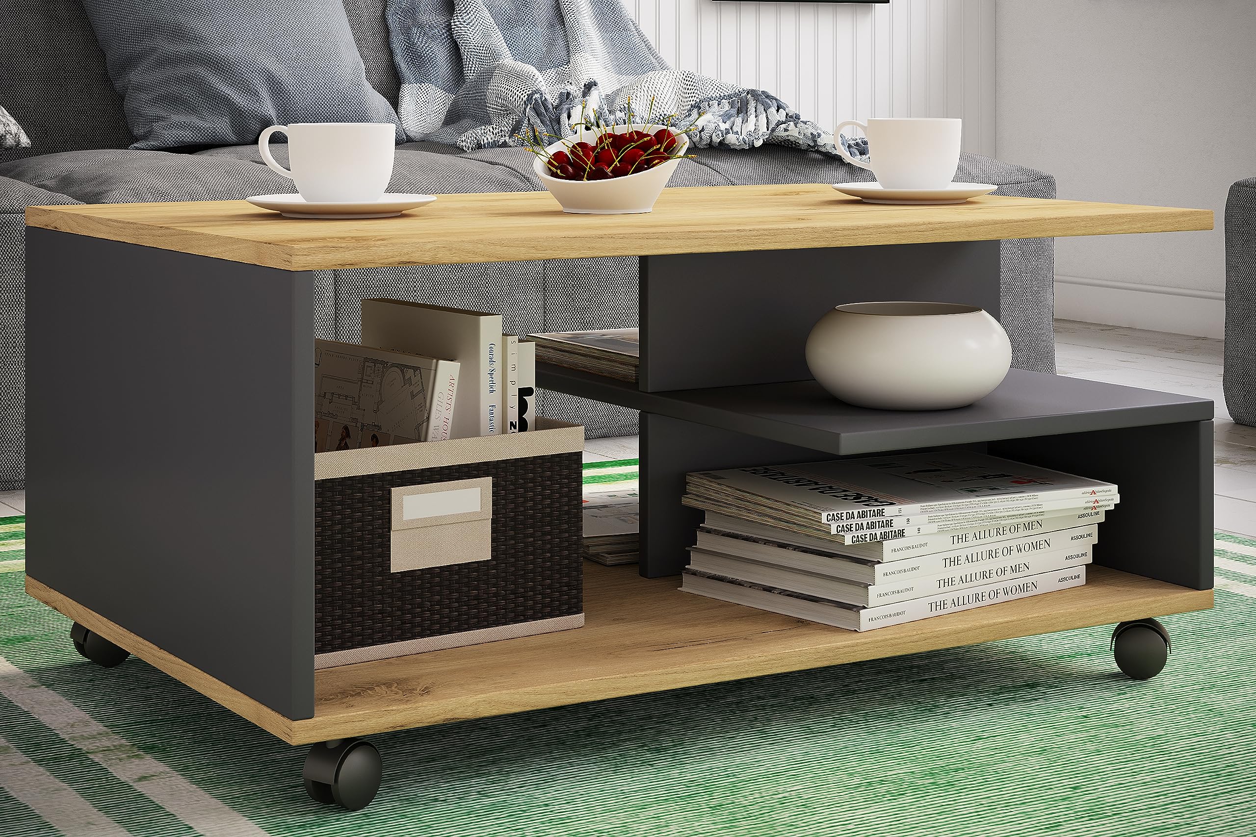 vcm-stango-l-couchtisch-rollbarer-sofatisch-aus-holz-ca-h-41-x-b-80-x-t-50-cm-an image 2