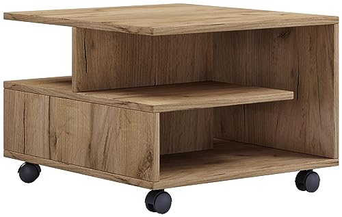 vcm-beistelltisch-honig-eiche-50x50x40-cm-4-f-cher-rollbar image 8