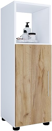 vcm-badm-bel-midischrank-wei-honig-eiche-31x30x93-cm-1-t-r-3-f-cher-holzwerkstof image 8