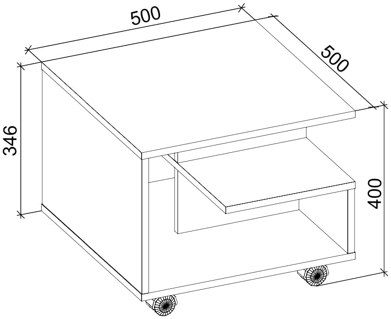 vcm-beistelltisch-honig-eiche-50x50x40-cm-4-f-cher-rollbar image 7