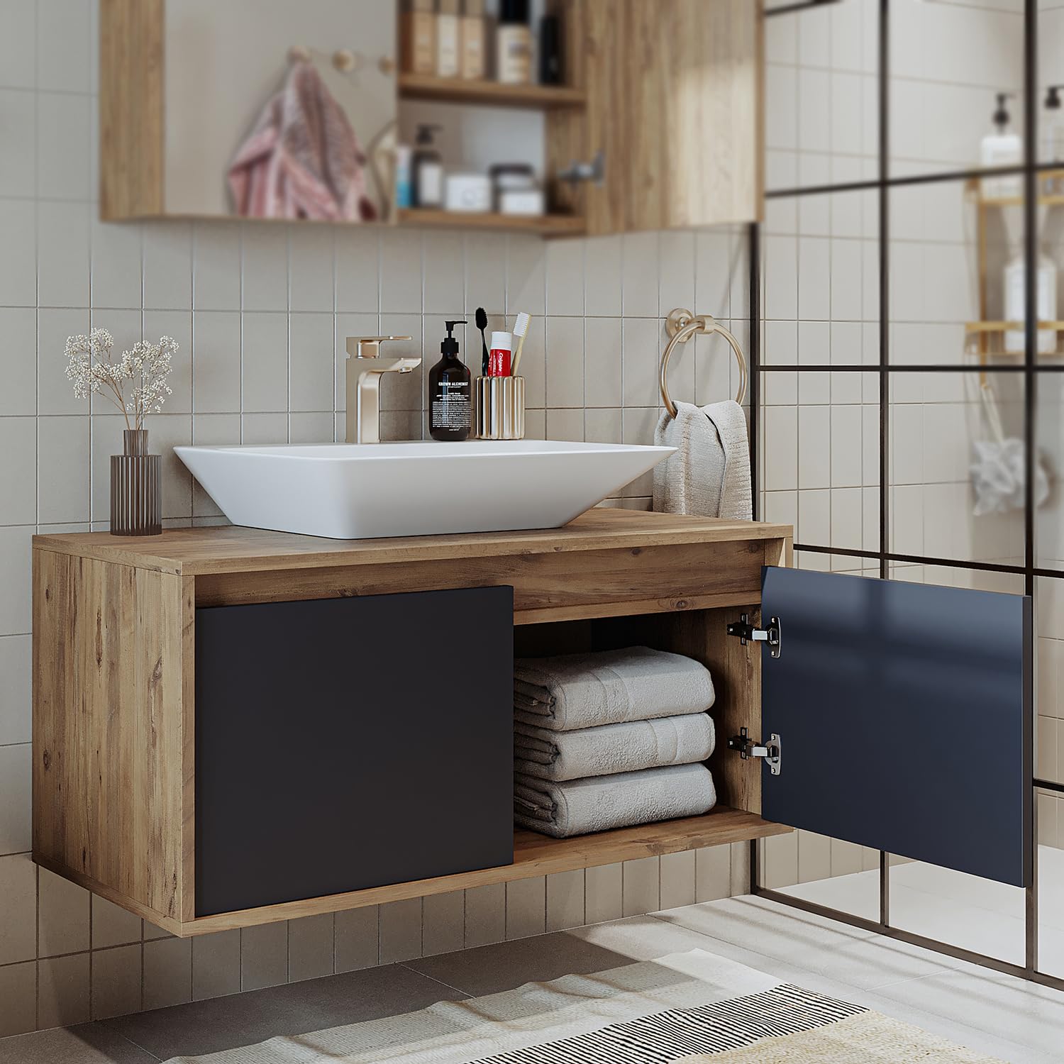 roomart-badm-bel-atlantic-keramik-waschbecken-mit-unterschrank-100-cm-anthrazit- image 3