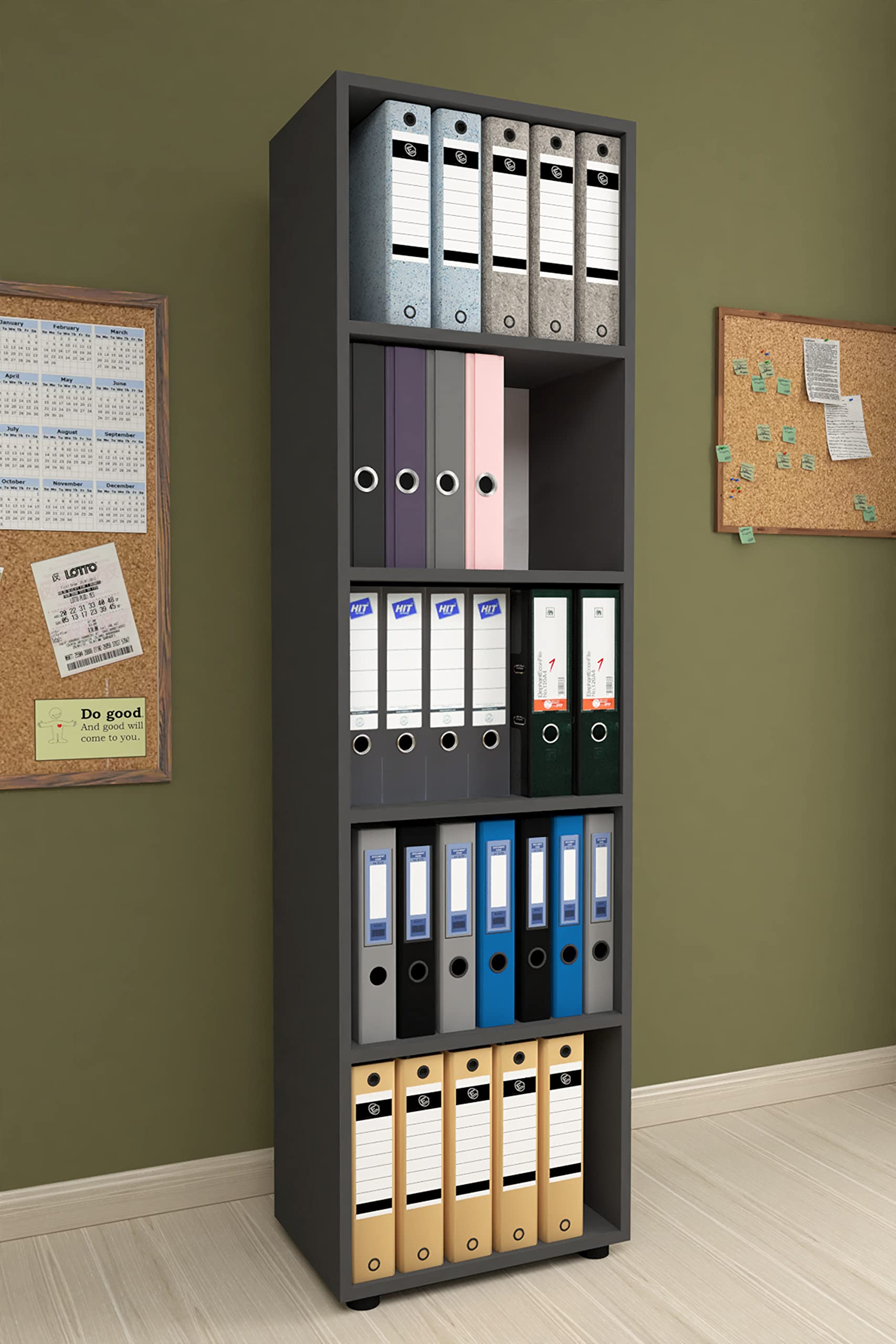 vcm-holzregal-ulas-5f-stehendes-b-roregal-und-aktenschrank-h-178-x-b-49-x-t-32-c image 2
