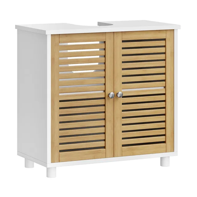 forabamb-waschbeckenunterschrank-mit-bambust-ren-30-x-60-x-60-cm-wei-badschrank- image 1