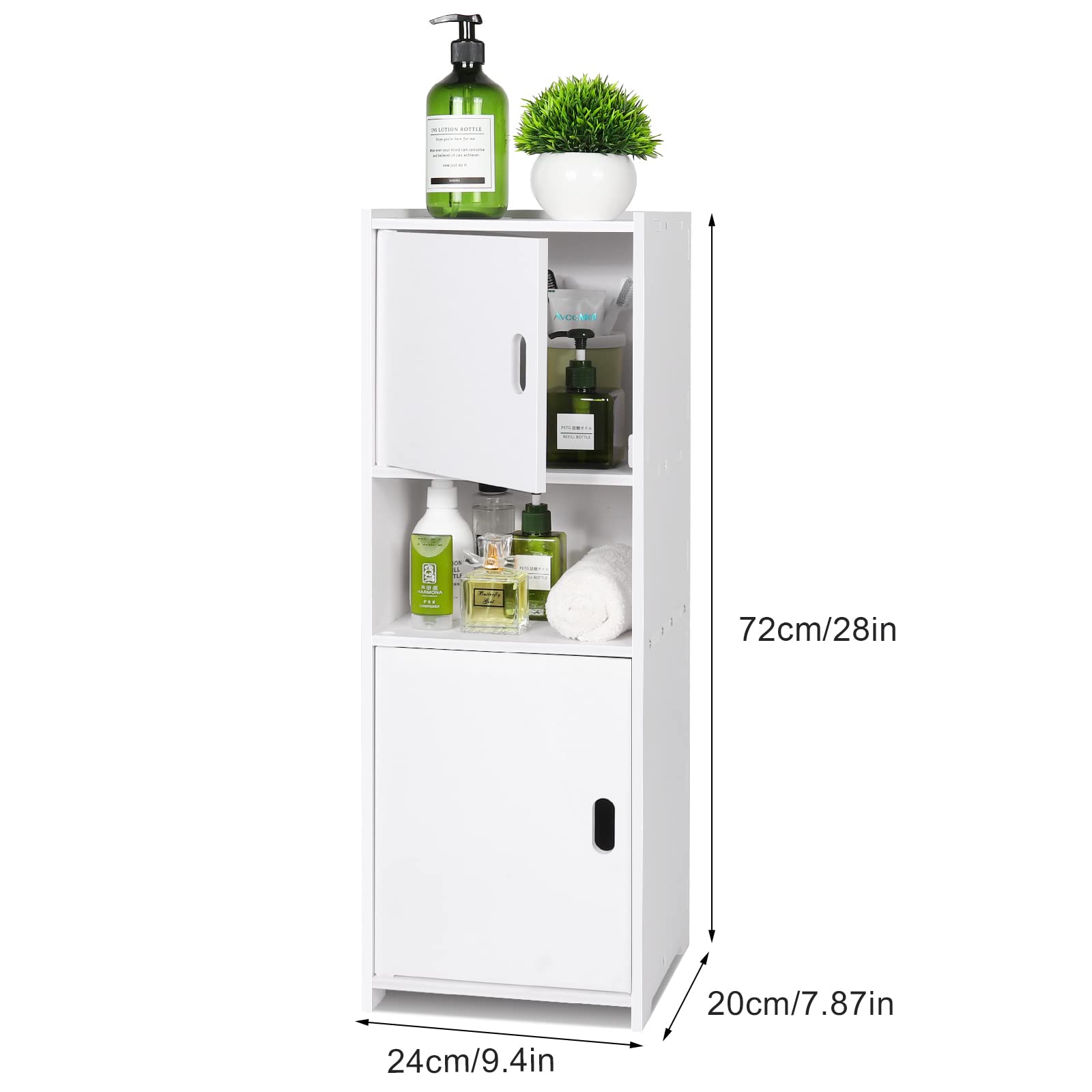 oudie-schmales-badezimmerschrank-sm-wei-pvc-freistehend image 2