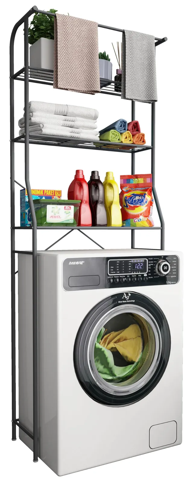 vcm-metall-berbauschrank-tubas-l-f-r-waschmaschine-167x60x24-cm-3-ablagen-metall image 1