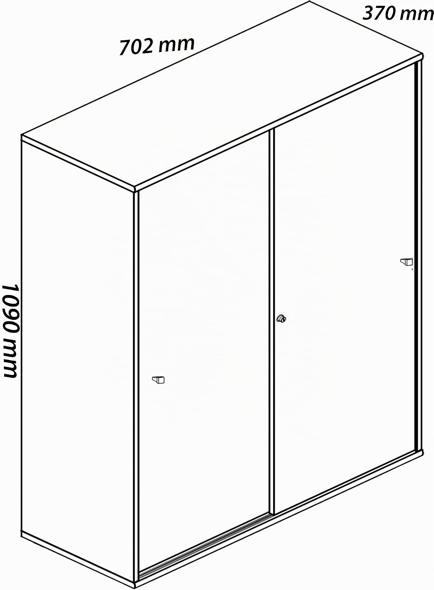 vcm-b-roschrank-grau-70-x-40-x-111-cm-2-t-ren-3-f-cher-aktenschrank image 2