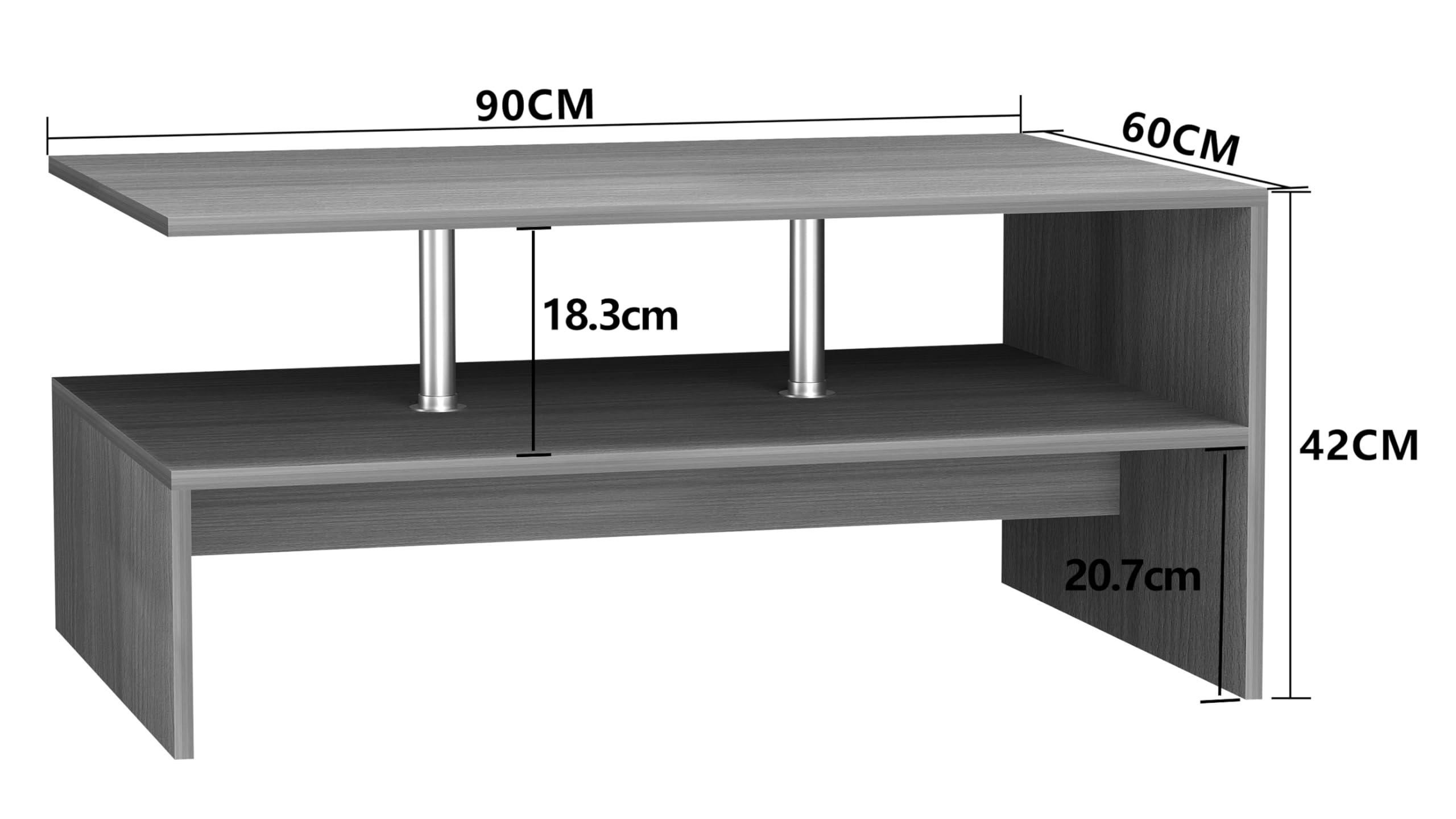 vcm-couchtisch-wei-90x60x42-cm-1-fach-holzwerkstoff-sofatisch-f-r-wohnzimmer image 5