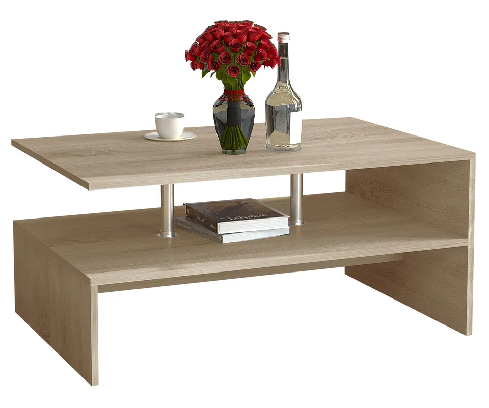 vcm-couchtisch-sonoma-eiche-90x60x42-cm-1-fach-holzwerkstoff-sofatisch image 1