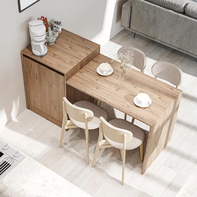 roomart-milano-k-cheninsel-mit-esstisch-und-stauraum-160-x-85-x-60-cm-eiche image 1