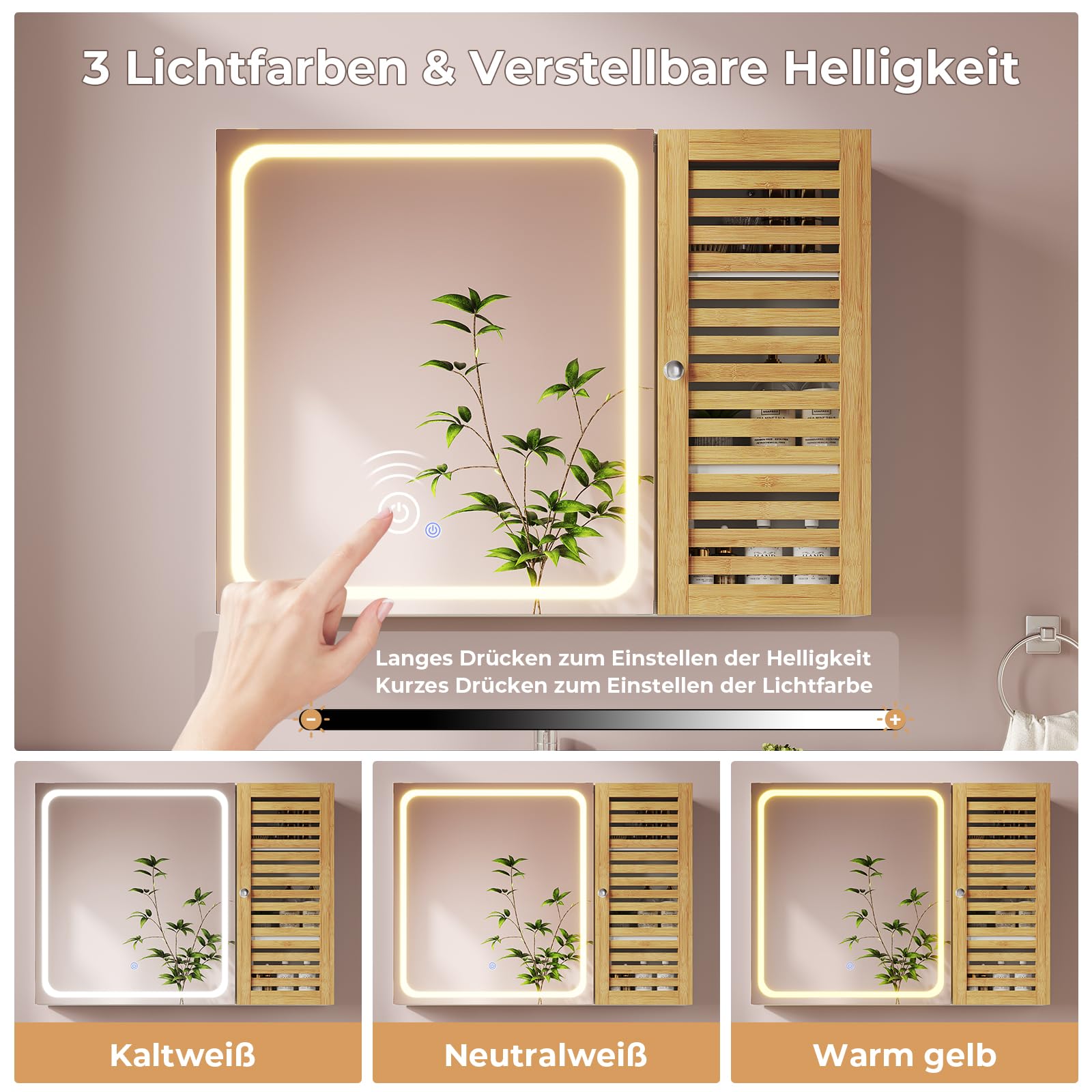 forabamb-spiegelschrank-bad-mit-beleuchtung-80x60x16-cm-6-ablagef-cher-4-verstel image 3