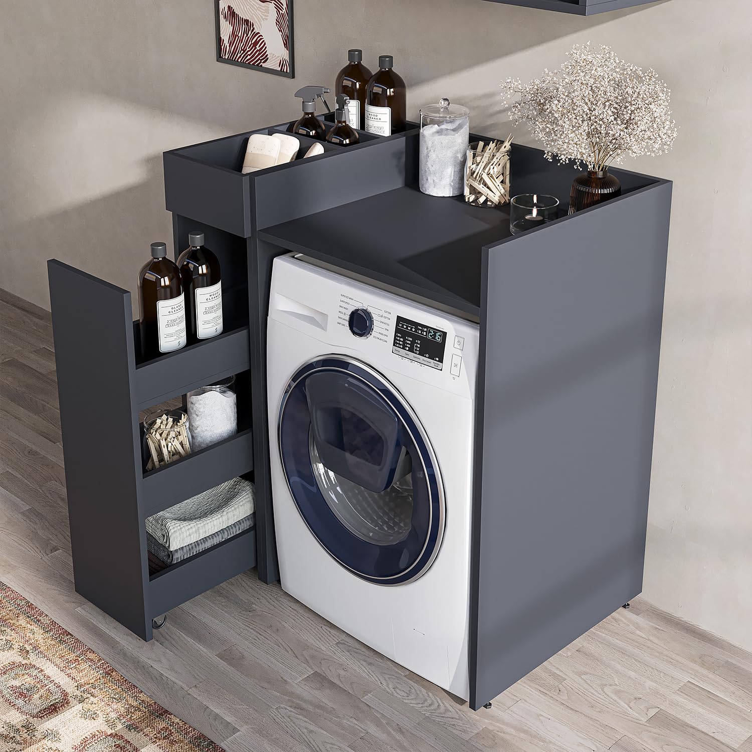 roomart-serie-2-derin-iii-waschmaschinenschrank-set-unterschrank-mit-ger-tenisch-3 image 3