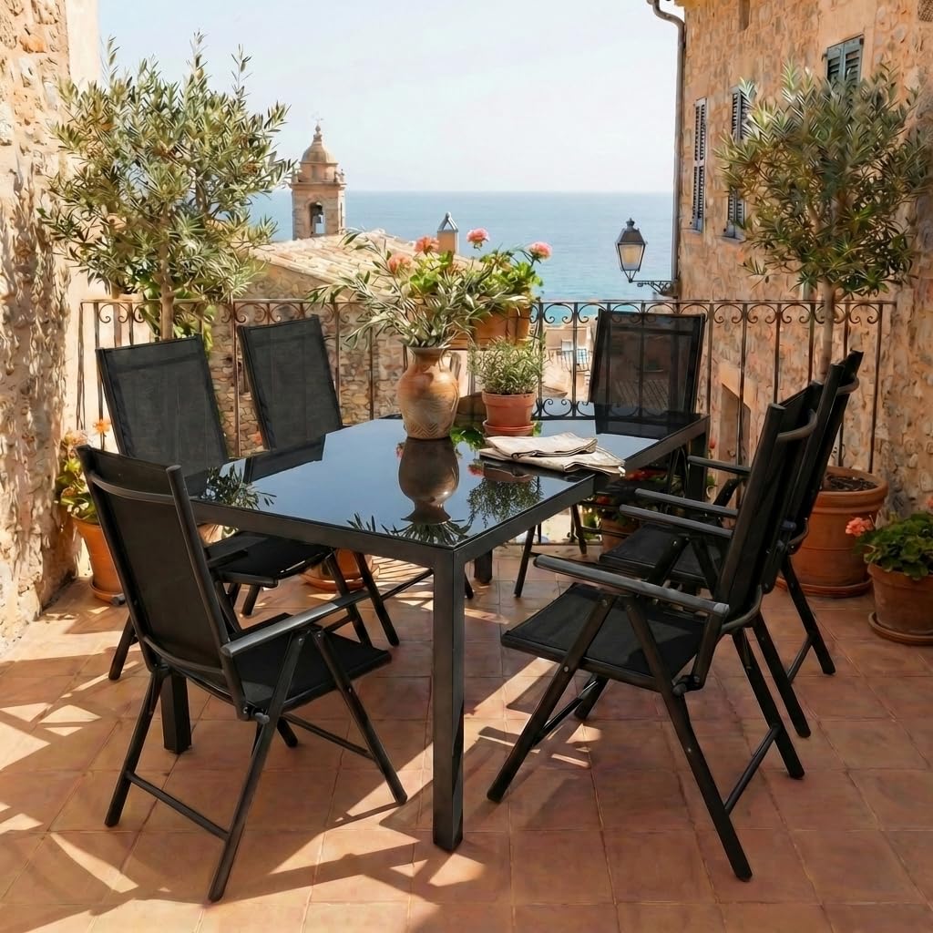 vcm-7-teiliges-gartenm-bel-set-140-sw-aluminium-sitzgruppe-1-tisch-140x80-cm-6-k image 6