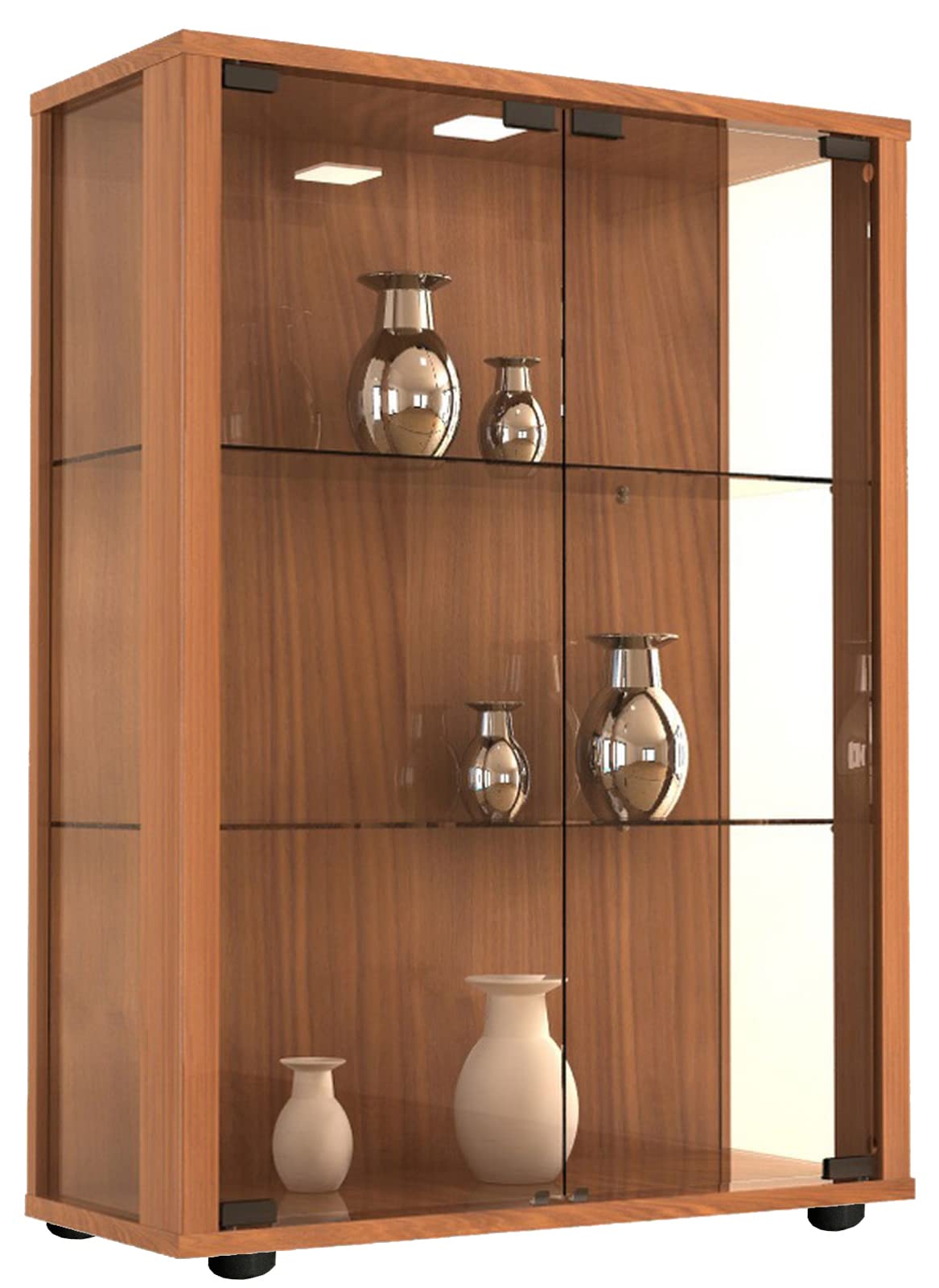vcm-standvitrine-floka-wei-60x25x80-cm-2-t-ren-3-f-cher-esg-sicherheitsglas image 5