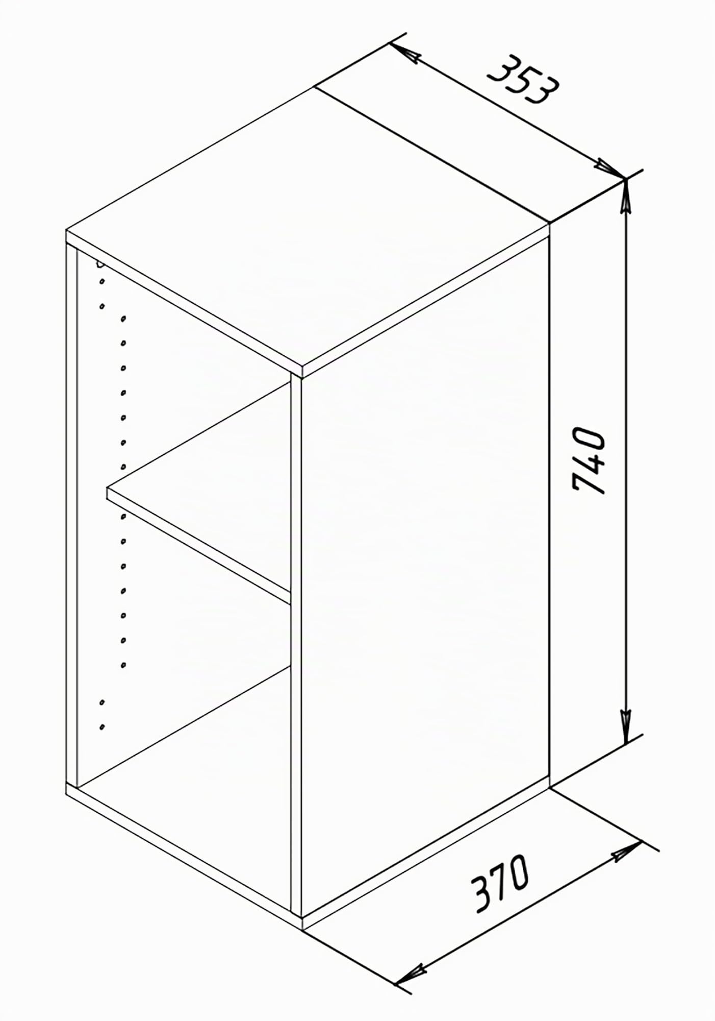 vcm-b-roregal-buche-standregal-mit-2-f-chern-35x37x74-cm-holzwerkstoff-f-r-ordne image 3