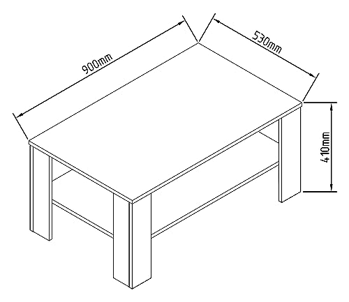 vcm-beistelltisch-honig-eiche-schwarz-90-x-53-x-41-cm-1-fach-holzwerkstoff image 8