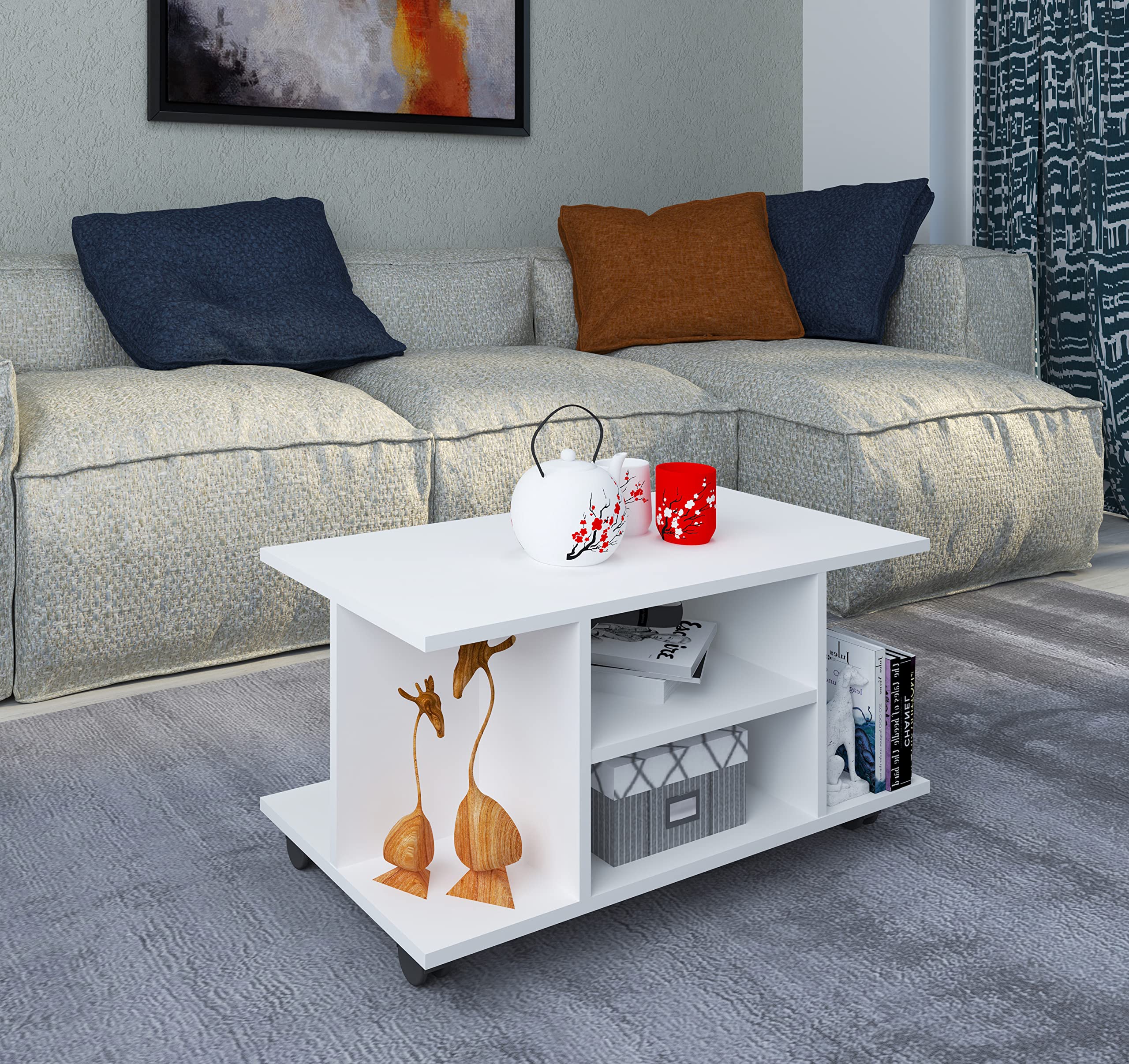 vcm-dalosa-couchtisch-wei-80-40-40-cm-6-offene-f-cher-holzwerkstoff-auf-rollen image 4