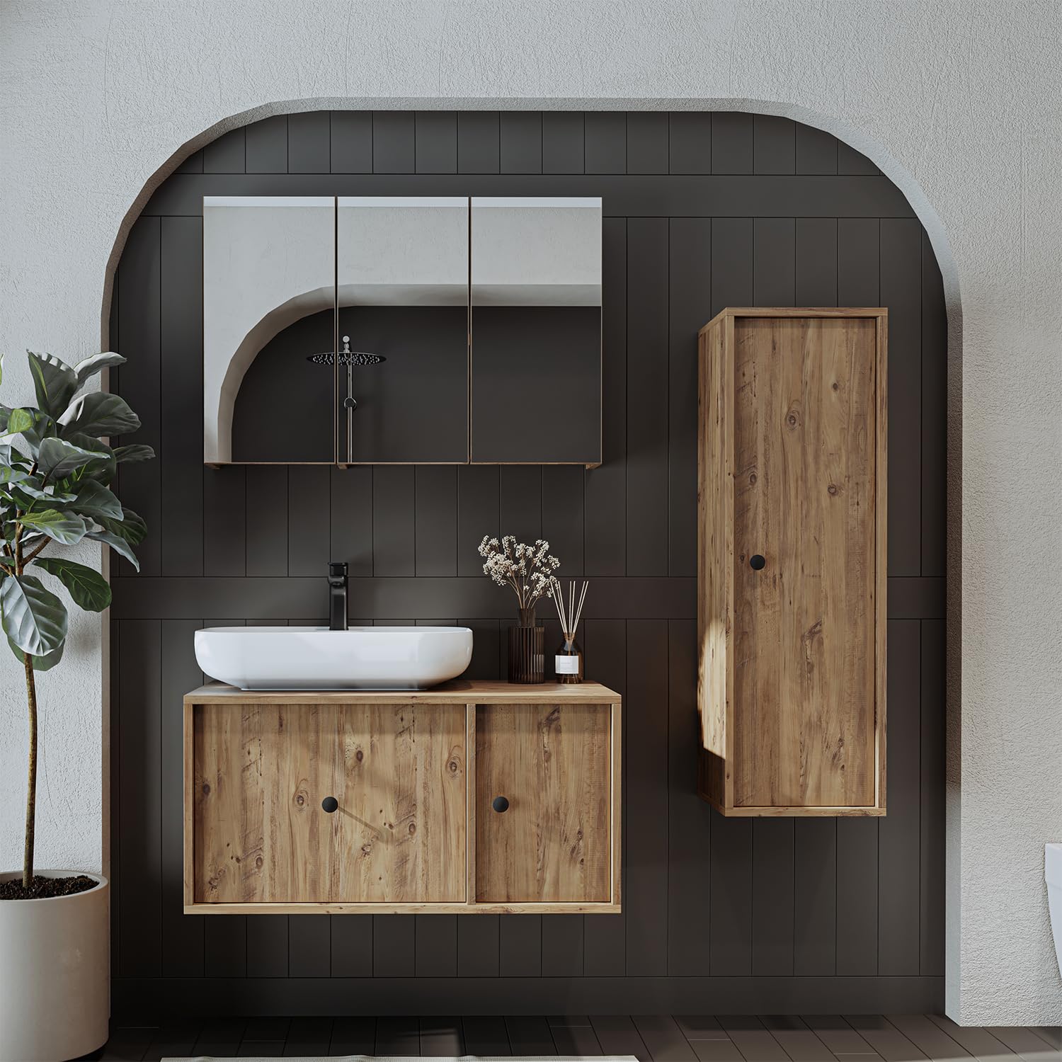 roomart-gusto-75-cm-badezimmerm-bel-set-4-teilig-keramik-waschbecken-unterschran image 4