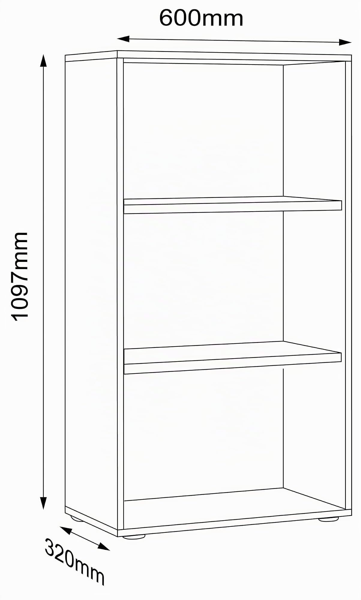 vcm-b-roregal-anthrazit-60x33x110-cm-3-f-cher-standregal-holzwerkstoff image 3