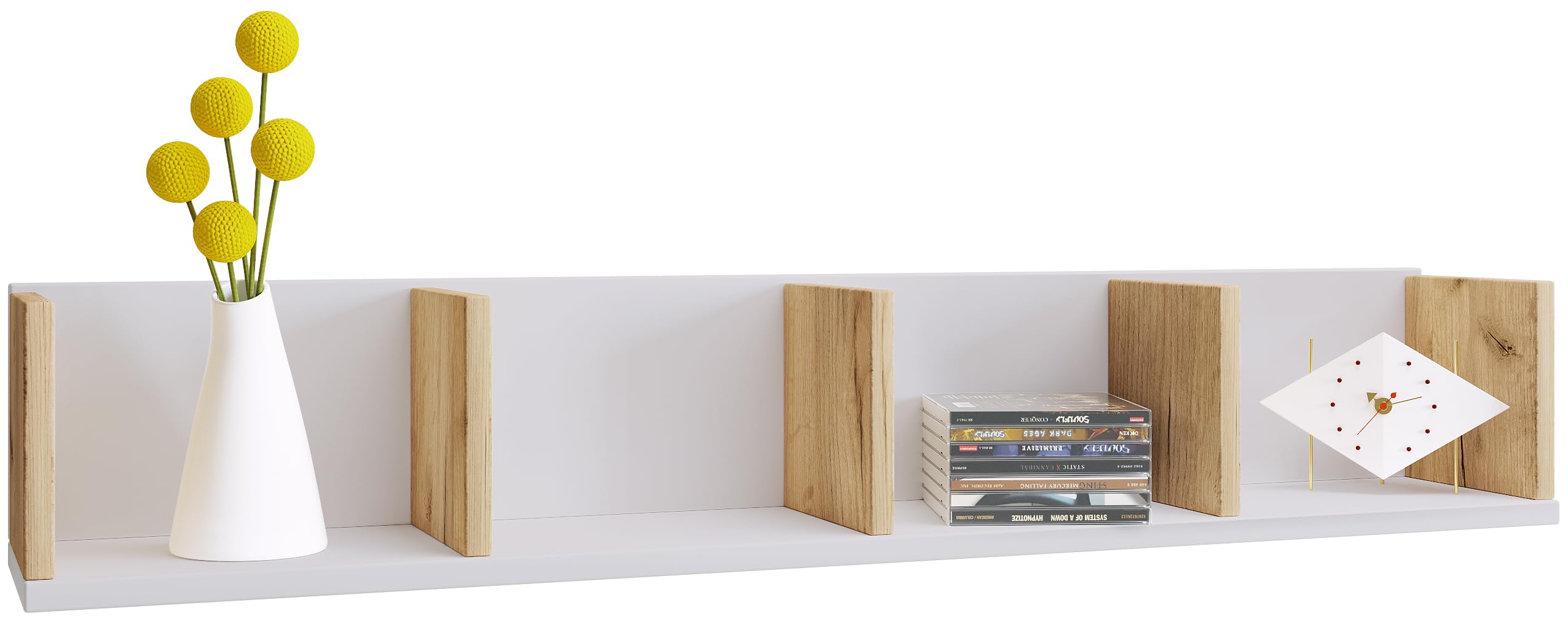 vcm-wandregal-wei-97x17x15-cm-4-f-cher-holzwerkstoff image 6