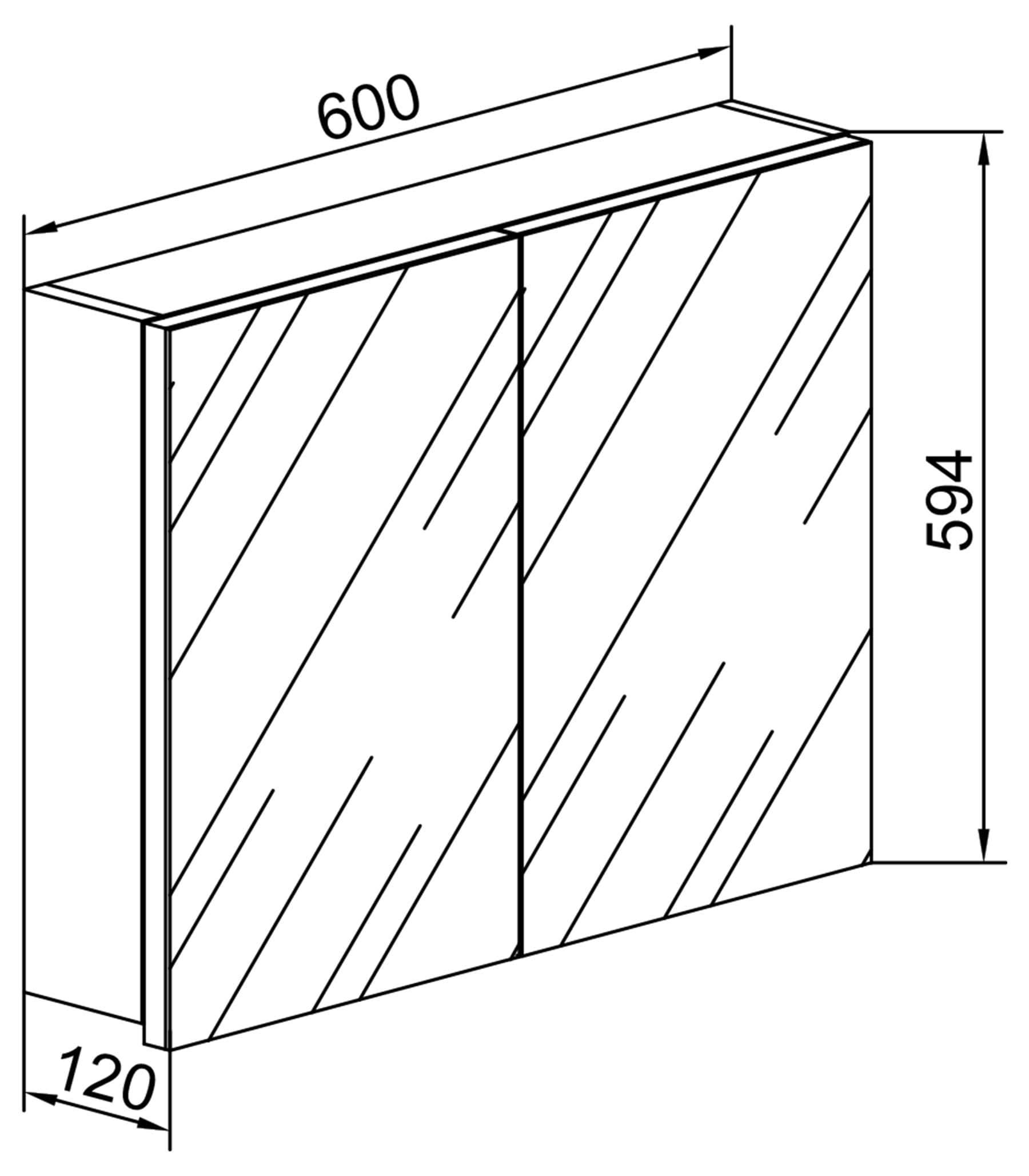 vcm-spiegelschrank-wei-60x12x59-cm-2-t-ren-2-f-cher-holzwerkstoff image 3