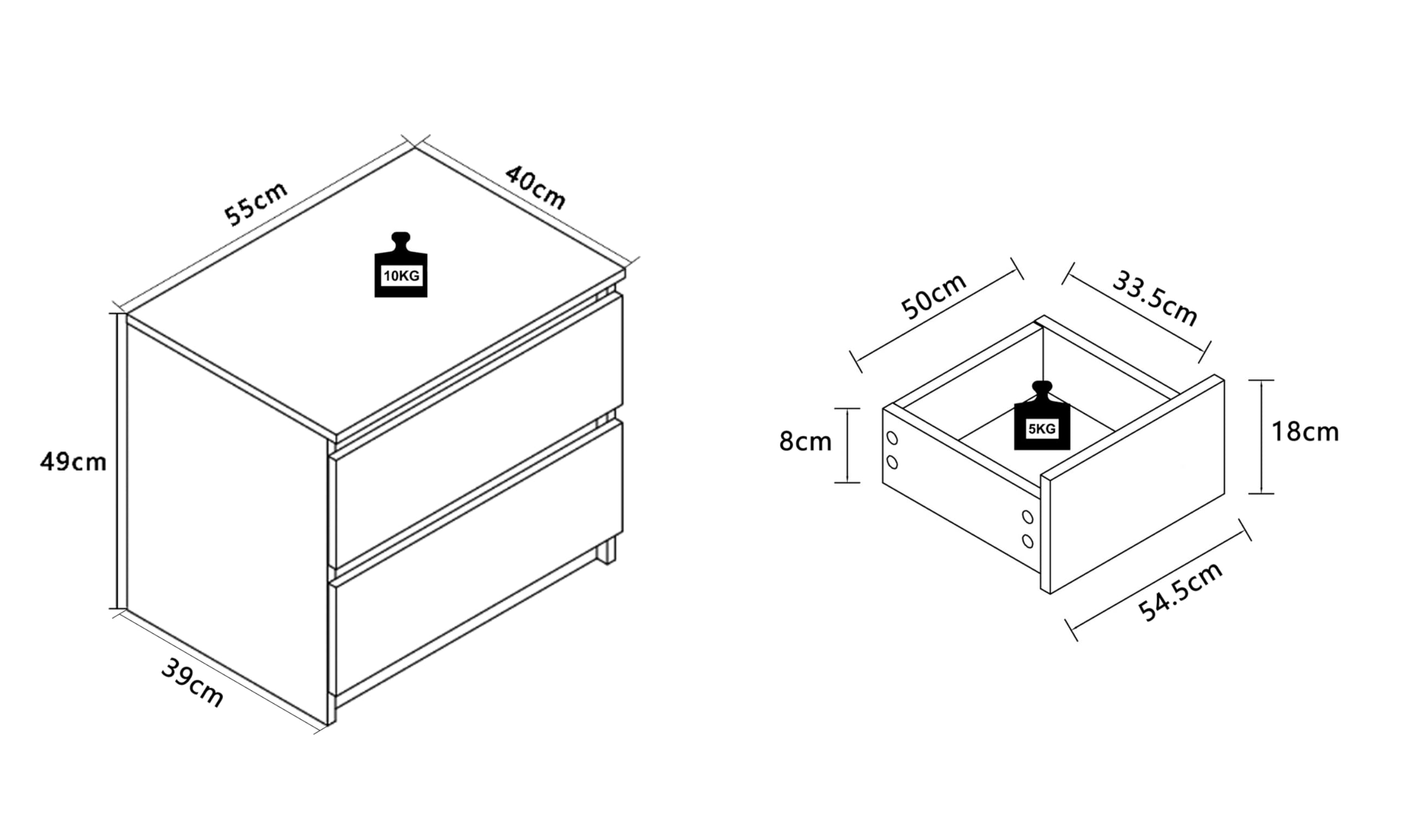 vcm-breido-mini-nachtschrank-nachttisch-mit-schublade-schwarz image 3