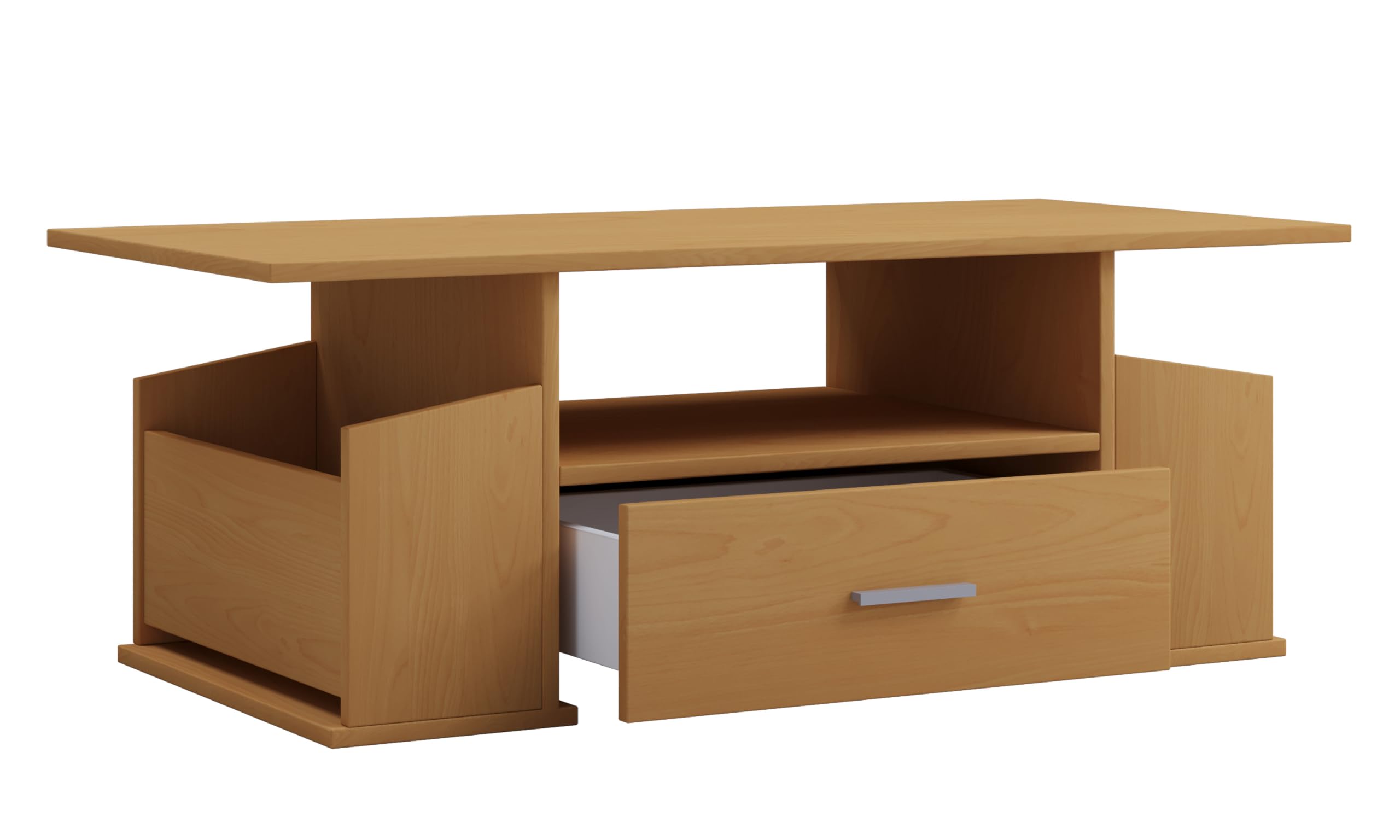 vcm-couchtisch-buche-110x52x44-cm-3-f-cher-1-schublade-holzwerkstoff image 5