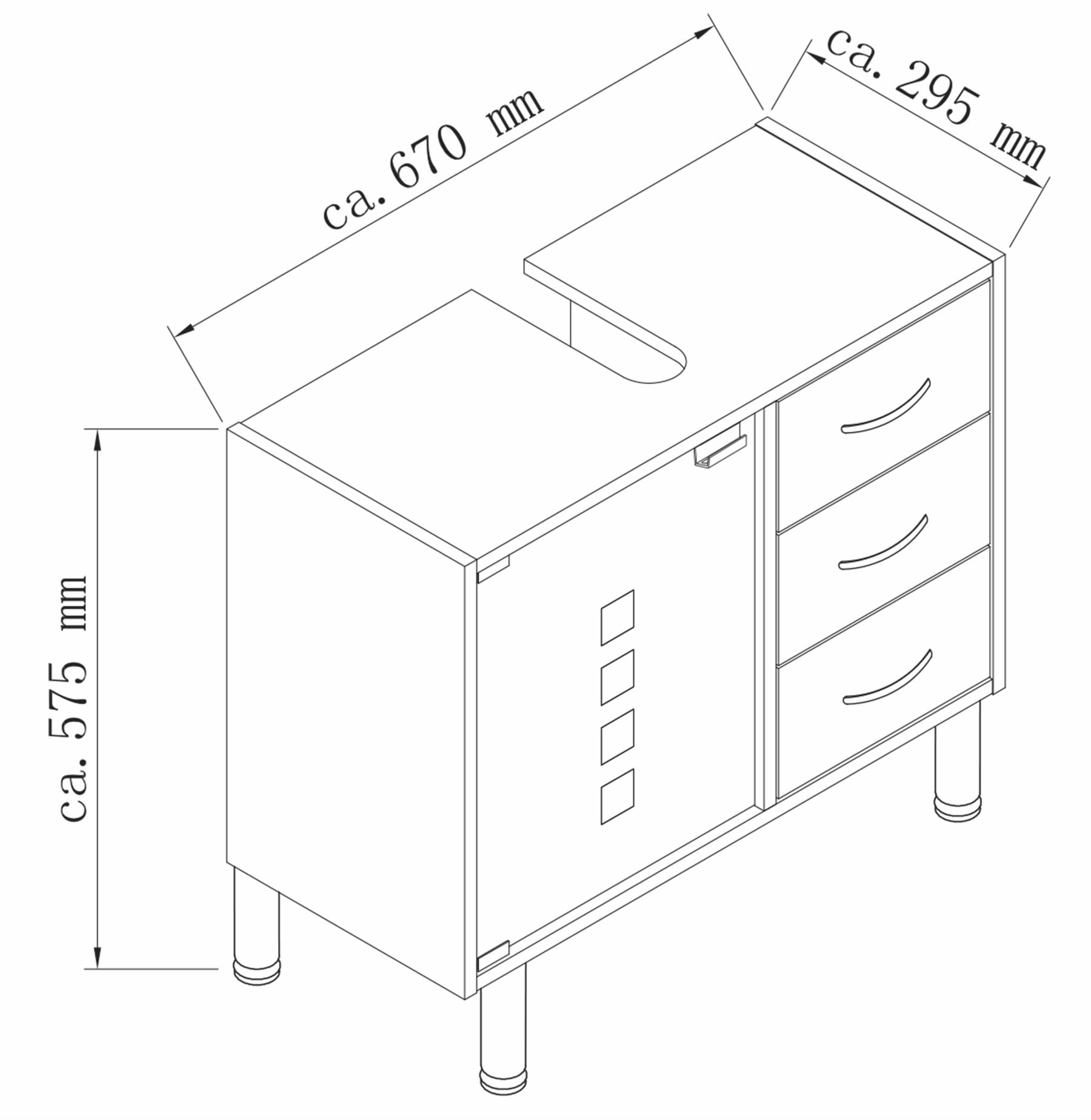 vcm-darola-waschtischunterschrank-wei-67-30-58-cm-1-t-r-3-schubladen-mattglas-al image 3