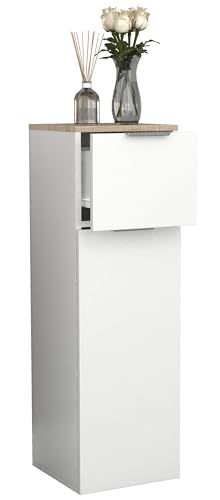vcm-donali-midischrank-badm-bel-30x30x95-cm-1-dreht-r-1-schublade-wei image 7