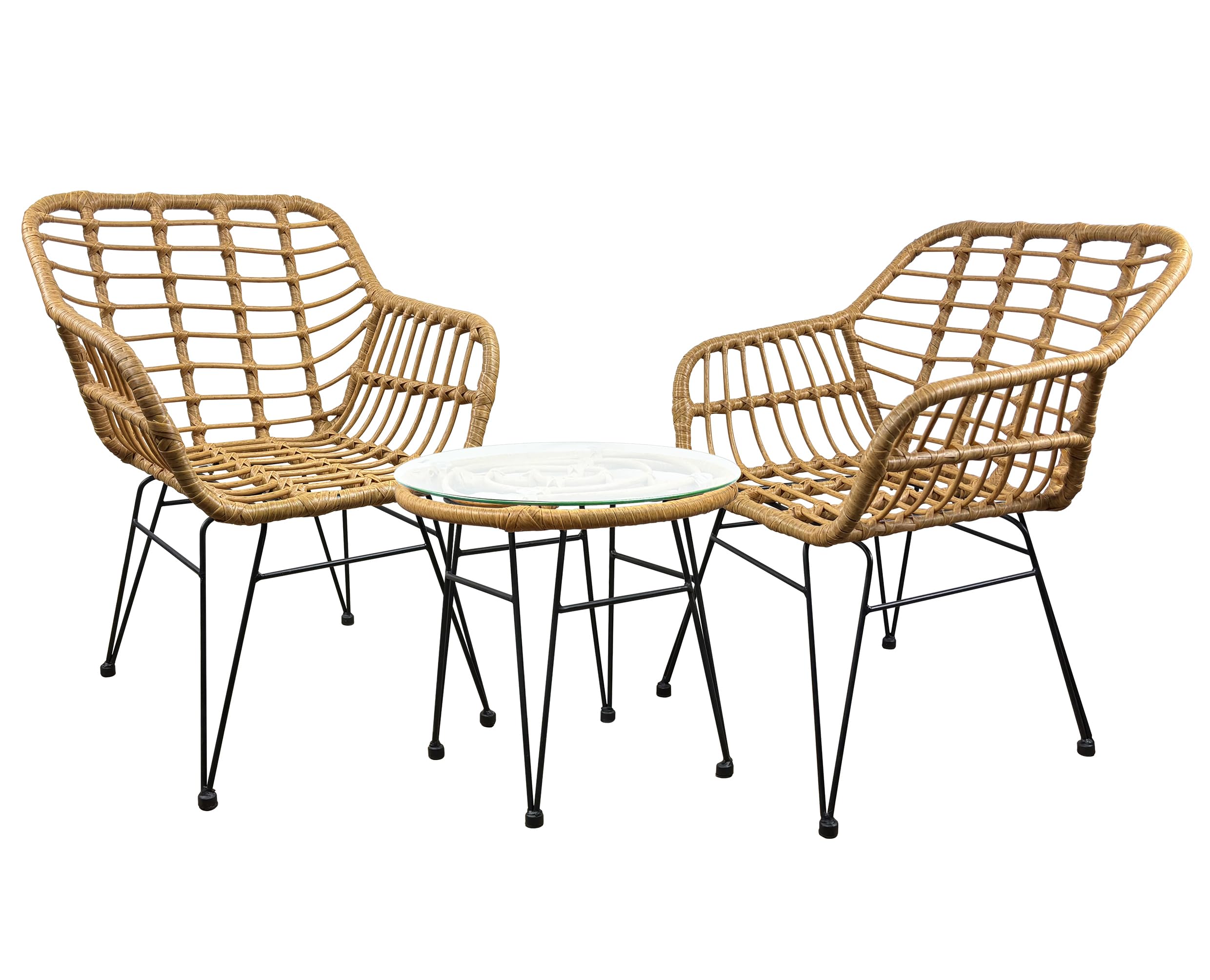vcm-gartenm-bel-set-braun-3-teilig-2-st-hle-mit-polstern-und-runder-tisch-stahl- image 2