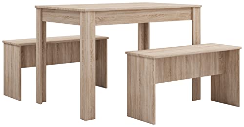 vcm-esal-xl-essgruppe-k-chentisch-set-aus-holz-mit-zwei-sitzb-nken-tisch-ca-75x1 image 5