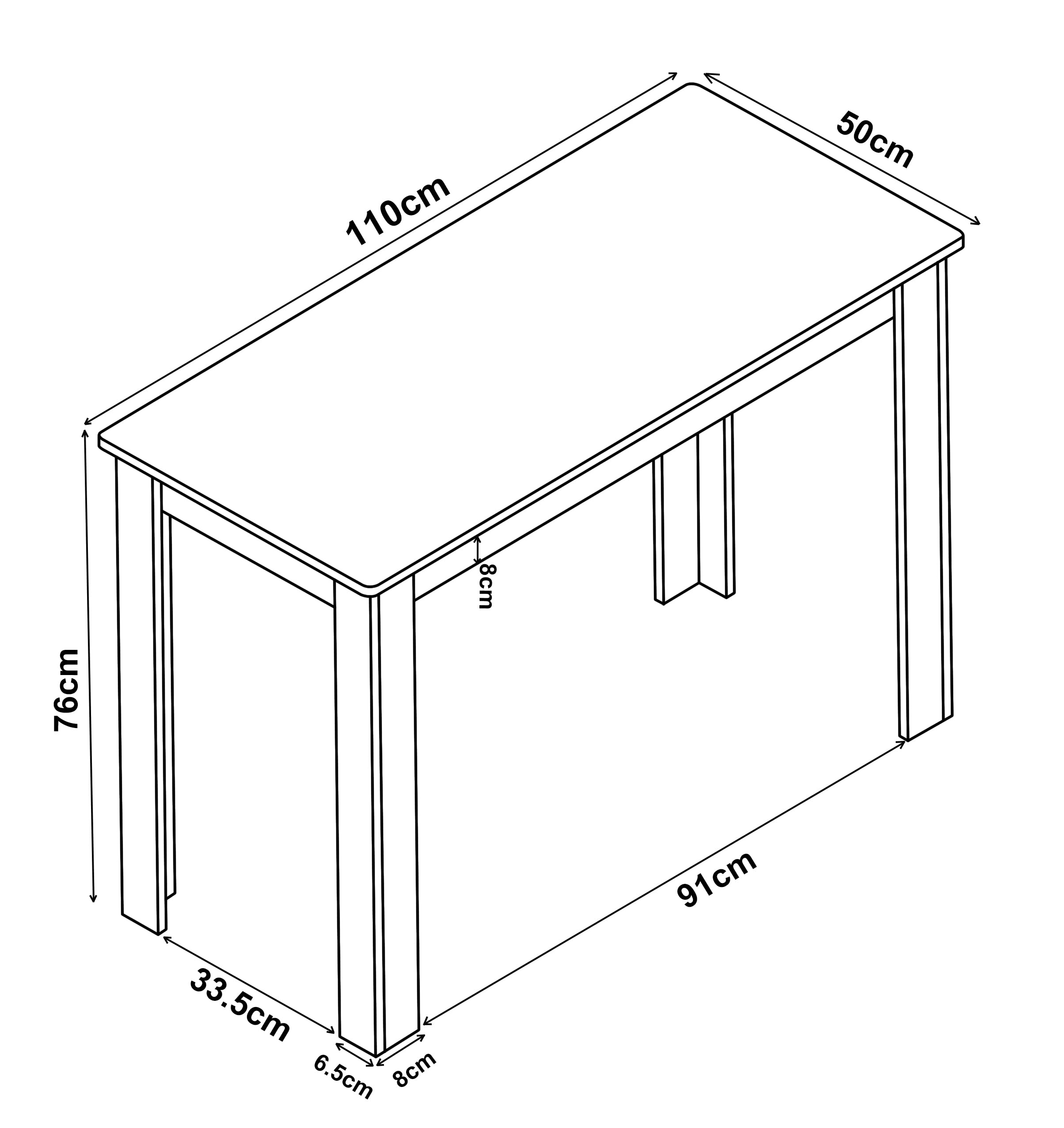 vcm-esstisch-esal-h-76-x-b-110-x-t-50-cm-holz-stabiler-k-chentisch image 2